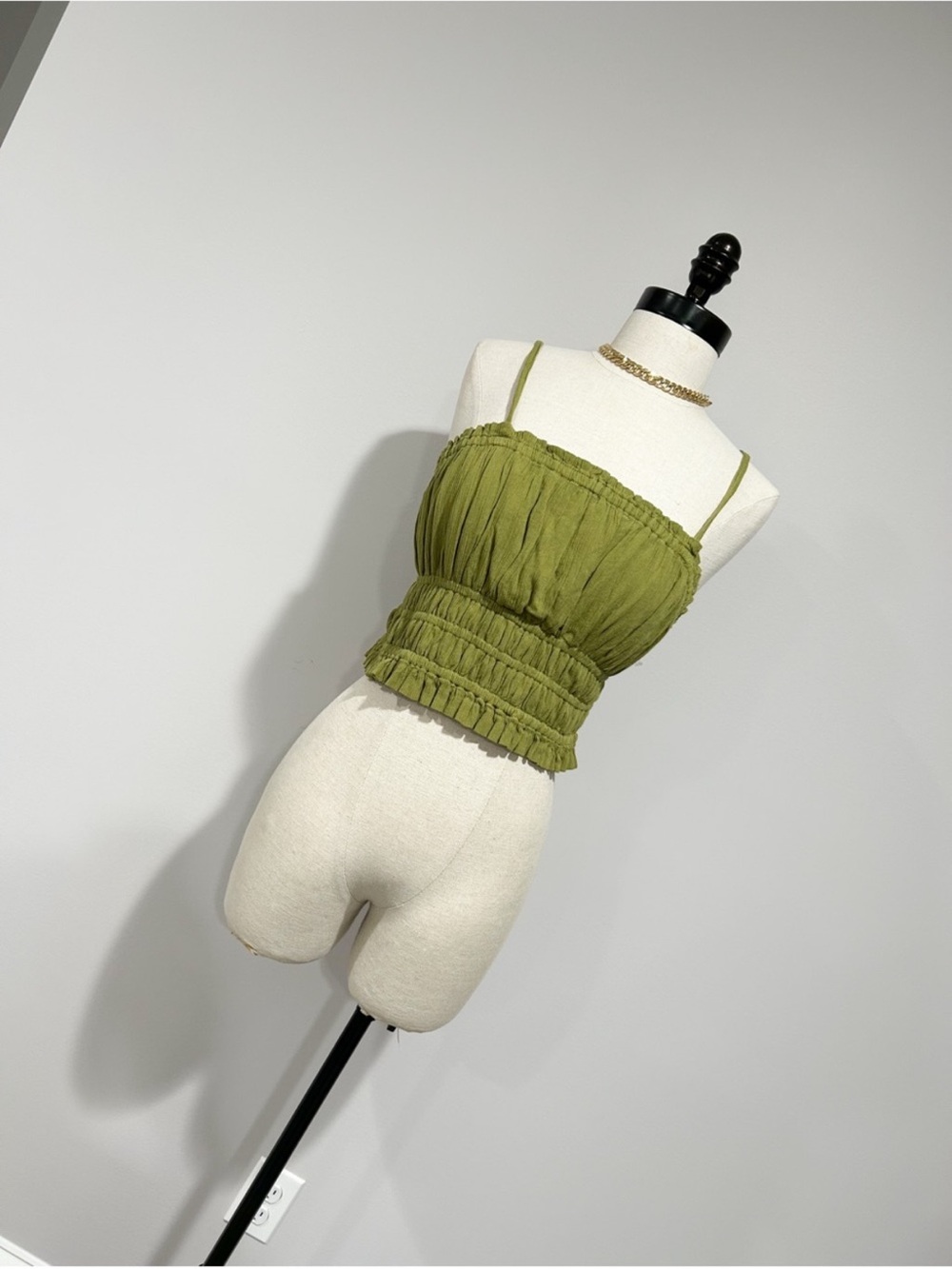Olive Green Smocked Cami